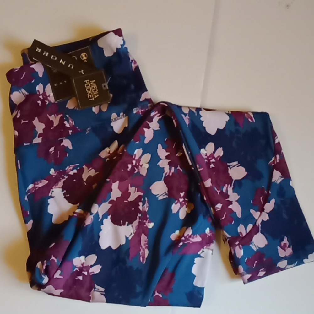 Active High Waist Tummy Control Leggings  Ninfee Print (water lily)  X large, NW
